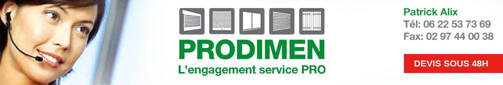 PRODIMEN entreprise de négoce en menuiseries et fermetures pour professionnels à Plescop près de Vannes Morbihan 56 bretagne